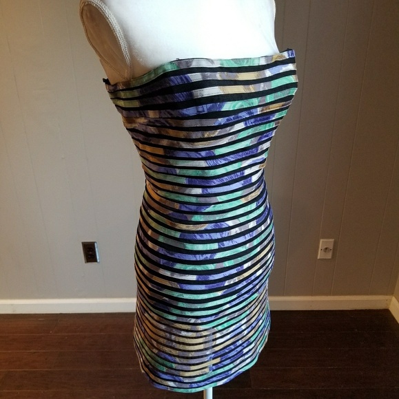Strapless multicolored dress - Picture 7 of 8